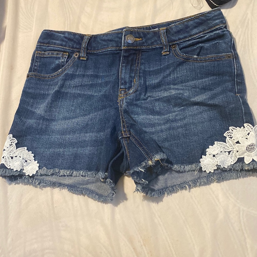 Short/jean floral white
